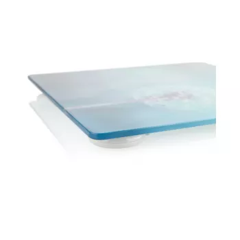 Elektronische Personenwaage ETA 178090040 — elektronische Personenwaage, max. 180 kg, 100 g Genauigkeit, quadratisch blau