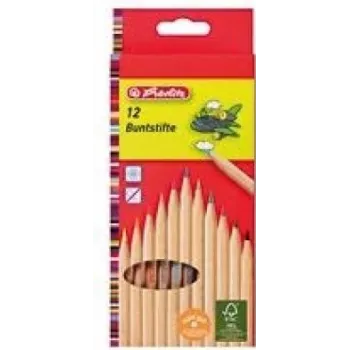 Stift- und Bleistiftset HERLITZ 8660086 – Holzgehäuse, mehrfarbiges Schreiben, 12 Stück