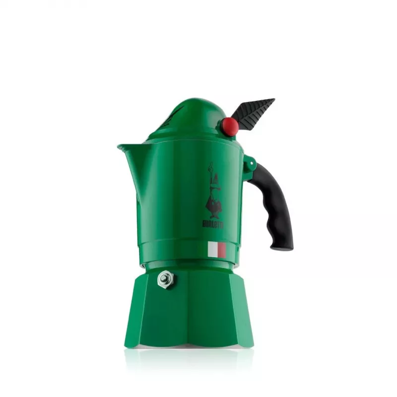 Moka-Kanne BIALETTI Moka BREAK ALPINA — 3 Tassen, grün, Aluminium, Bakelit-Griff