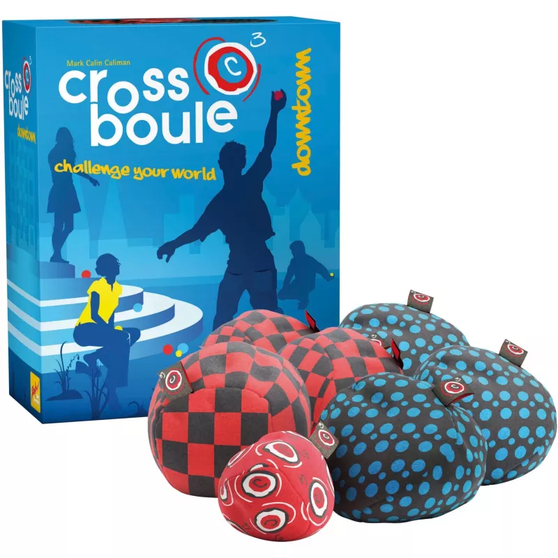 Crossboule Set Downtown, Geschicklichkeitsspiel Blau/Rot