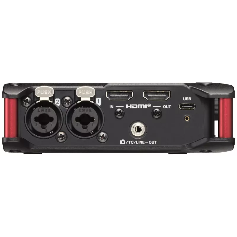 Tragbarer Audiorecorder Tascam FR-AV4 — 6-Kanal, 4 XLR-Kombi + 2x 3,5 mm, 24/32-Bit, 48/96/192 kHz, MicroSD bis 512 GB, USB-C, PD