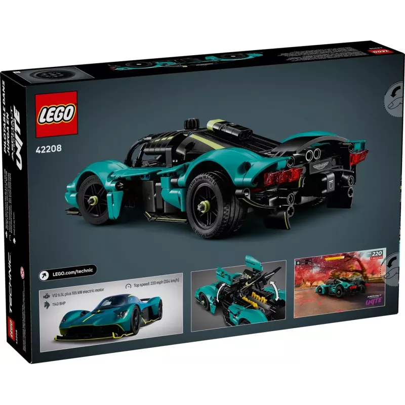 LEGO Technic Bausatz Aston Martin Valkyrie Modell Maßstab 1:8, 707 Teile, empfohlenes Alter 9+