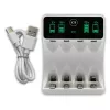 Batterieladegerät QOLTEC 50848 für NiMH AAA (R03) und AA (R6) Zellen mit LCD-Anzeige