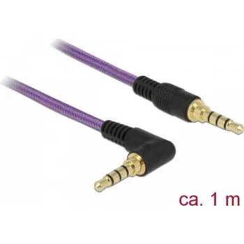 Audio-Kabel DeLOCK 85611 1m 3,5mm Violett