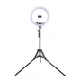 LED-Ringleuchte 34,5 cm mit Stativ bis 1,85 m, Spiegel und Handyhalter, USB