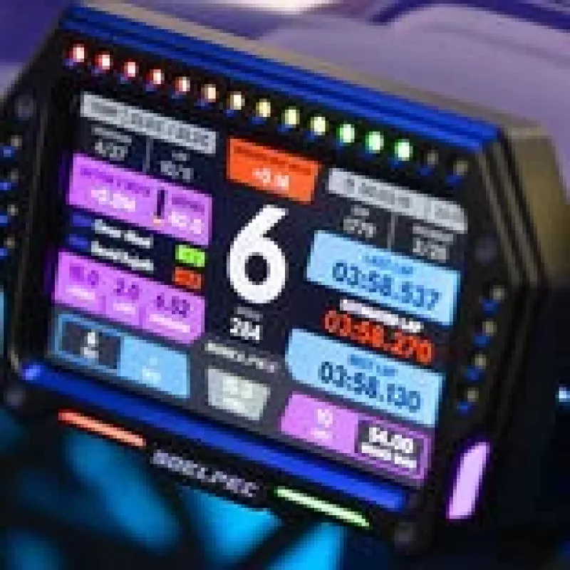 Racing-Display Spectrum SOELPEC XR-5 — fahrzeugmontiertes Armaturenbrett-Display für Motorsport-Telemetrie und Rundenzeitdaten