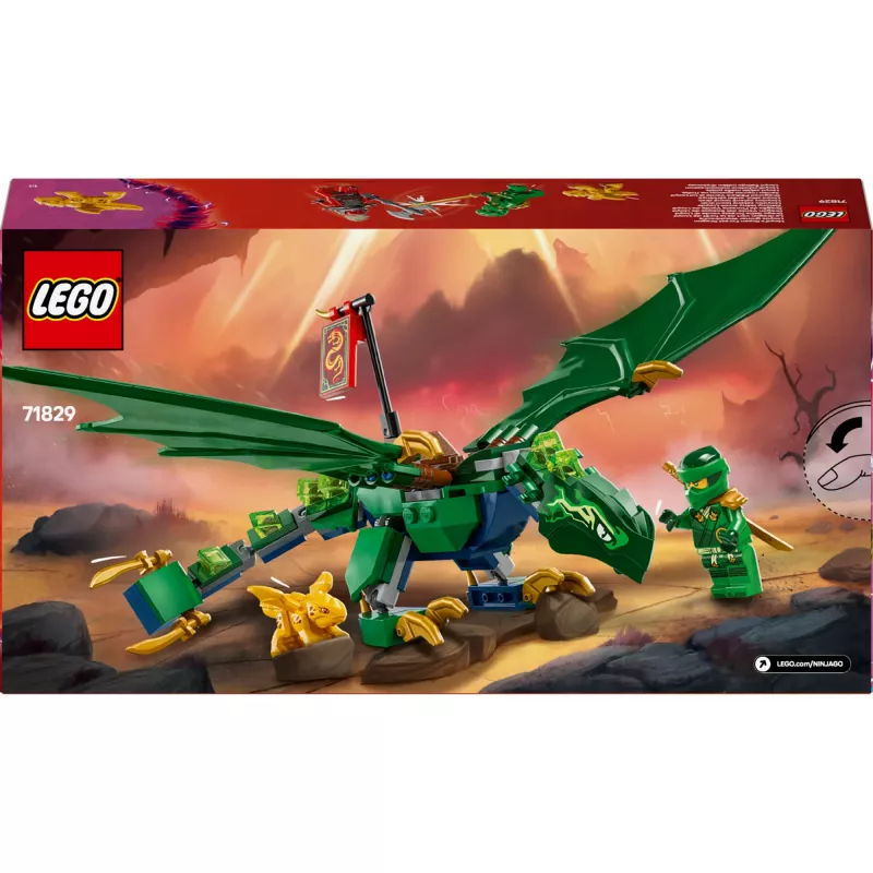 Bauspielzeug LEGO NINJAGO 71829 Lloyds Grüner-Wald-Drache, 128 Teile, 2 Minifiguren, ab 6 Jahren