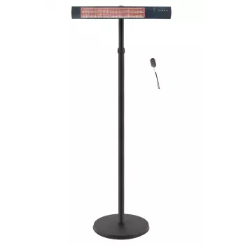 TunaBone Elektrischer Stand-Terrassenheizer, Einzelne goldene Carbonröhre | TB2580ST-01 | Terrassenheizer | 2500 W | Schwarz