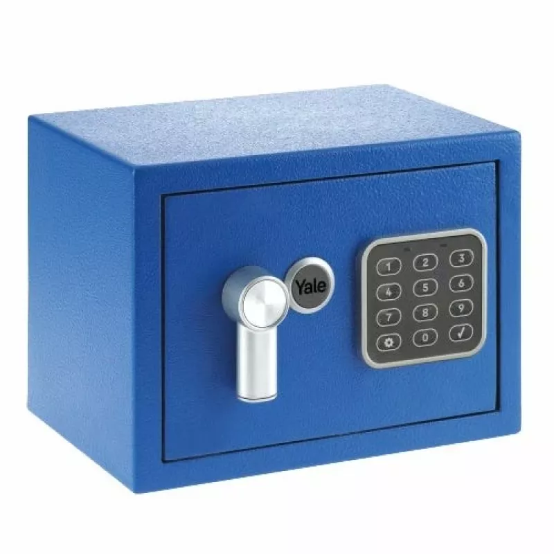 Freistehender Tresor Yale YSV/170/DB2/B Stahl Blau, Zahlenschloss, 3,8 l, Boden-/Wandmontage