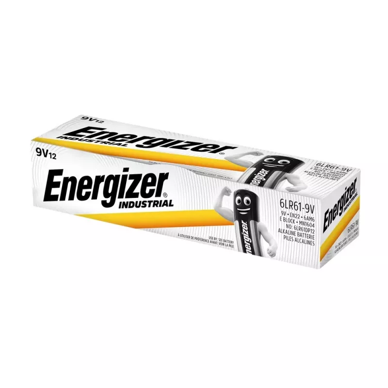 Energizer 9V PP3 Industrial Alkaline Batterien, 12er-Pack