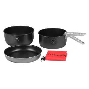 Camping-Kochset Trangia Tundra I Leichtgewicht Kompakt — Kocher, 20 cm Bratpfanne, 1,75 L Topf, 1,5 L Kochtopf, 489 g