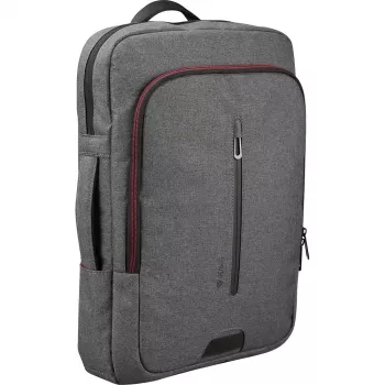 Rucksack YENKEE YBB 1522GY — multifunktionaler Laptop-Rucksack für 15,6 Zoll | Nylon, 12 l, Grau/Rot