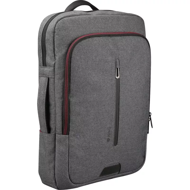 Rucksack YENKEE YBB 1522GY — multifunktionaler Laptop-Rucksack für 15,6 Zoll | Nylon, 12 l, Grau/Rot