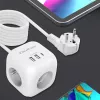 Power Cube QOLTEC 52547 Steckdosenleiste 3×AC-Steckdosen, 2×USB-A, 1×USB-C PD 20W