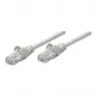 Intellinet Netzwerk-Patchkabel, Cat6, 2 m, Grau, CCA, U/UTP, PVC, RJ45, vergoldete Kontakte, rastnasenschutz, Knickschutztülle, lebenslange Garantie