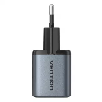 Vention FEWH0-EU 30W GaN-Ladegerät — 1× USB-C, 1× USB-A, 30 W, schwarz