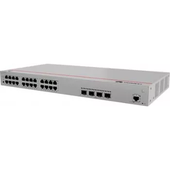 Switch HUAWEI S220-24P4X — 24 x Gigabit (10/100/1000) RJ-45, 4 x SFP+, PoE, 1U grau