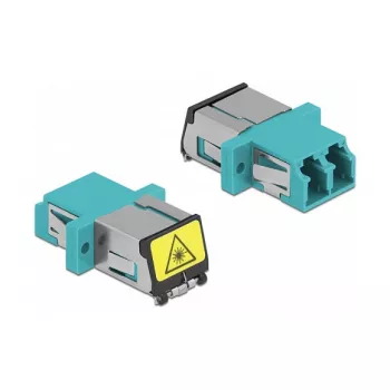 DeLOCK 86900 LWL-Kupplung LC Duplex Buchse-Buchse Multimode Aqua