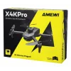 Amewi X4KPro, 4 Rotoren, 3840 x 2160 Pixel, 1500 mAh, Grau