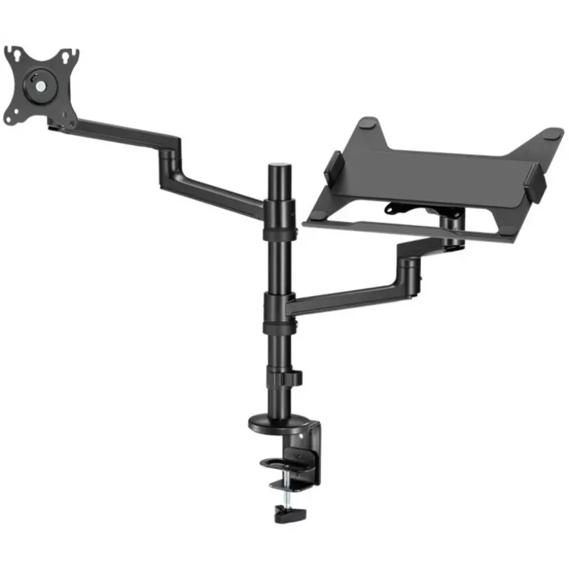 Monitorhalterung WENTRONIC Goobay Deluxe 74417 mit Laptoparm, schwarz