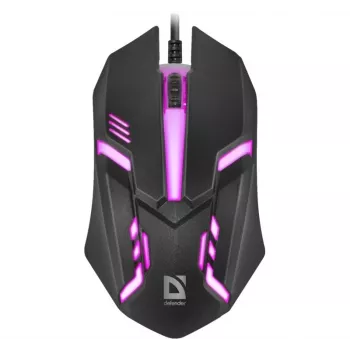 Kabelgebundene optische Maus DEFENDER CYBER MB-560L — beidhändig, 1200 DPI, USB Typ-A, 2 Tasten, schwarz