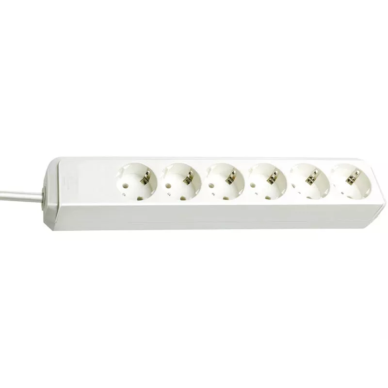 brennenstuhl Steckdosenleiste Eco-Line, 6-fach, Weiß (1159420015)