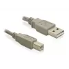 USB-Kabel DeLOCK 82216 USB 2.0 3 m USB A USB B Grau