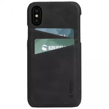 Cover Krusell Sunne 2 Card Cover iPhone XS Max Schwarz