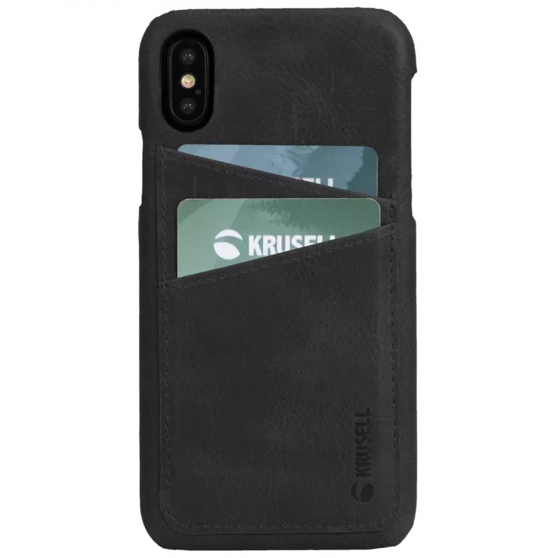 Cover Krusell Sunne 2 Card Cover iPhone XS Max Schwarz