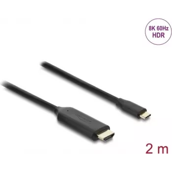Videokabeladapter DELOCK 80599 — USB Typ-C auf HDMI, 2 m, Schwarz