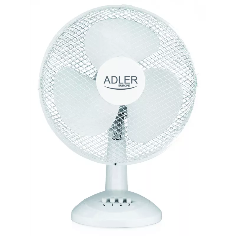 Adler | AD 7304 | Tischventilator | Weiß | Durchmesser 40 cm | Anzahl Geschwindigkeiten 3 | Oszillation | 45 W | Nein
