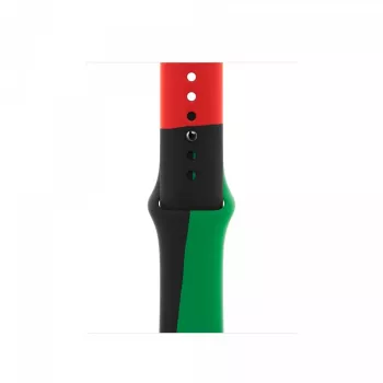 Band Apple 44mm Schwarz Unity Sport Band S/M Schwarz Grün Rot