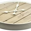 NeXtime klok 3134wi Plank, Ø50 cm, Wand, Weiß