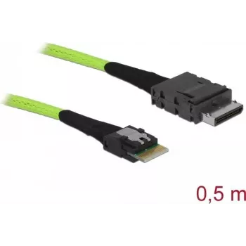 SAS-Kabel DeLOCK 85801 0,5m 32 Gbit/s Schwarz Grün
