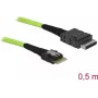 SAS-Kabel DeLOCK 85801 0,5m 32 Gbit/s Schwarz Grün
