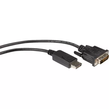 ROLINE - Videokabel - DisplayPort (M) - DVI-D (M) - 1 m (DisplayPort 1.1) - Rändelschrauben - Schwarz (11.04.5771)