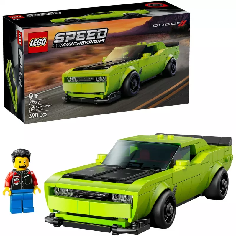 Konstruktionsspielzeugauto LEGO Speed Champions Dodge Challenger SRT Hellcat 77237 — 390 Teile, 1 Minifigur, Altersempfehlung 9+