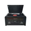 Plattenspieler muse MT-115 W — schwarz/gold, 33-45-78 U/min, J-förmiger Tonarm, Drehregler für die Lautstärke, 240V AC