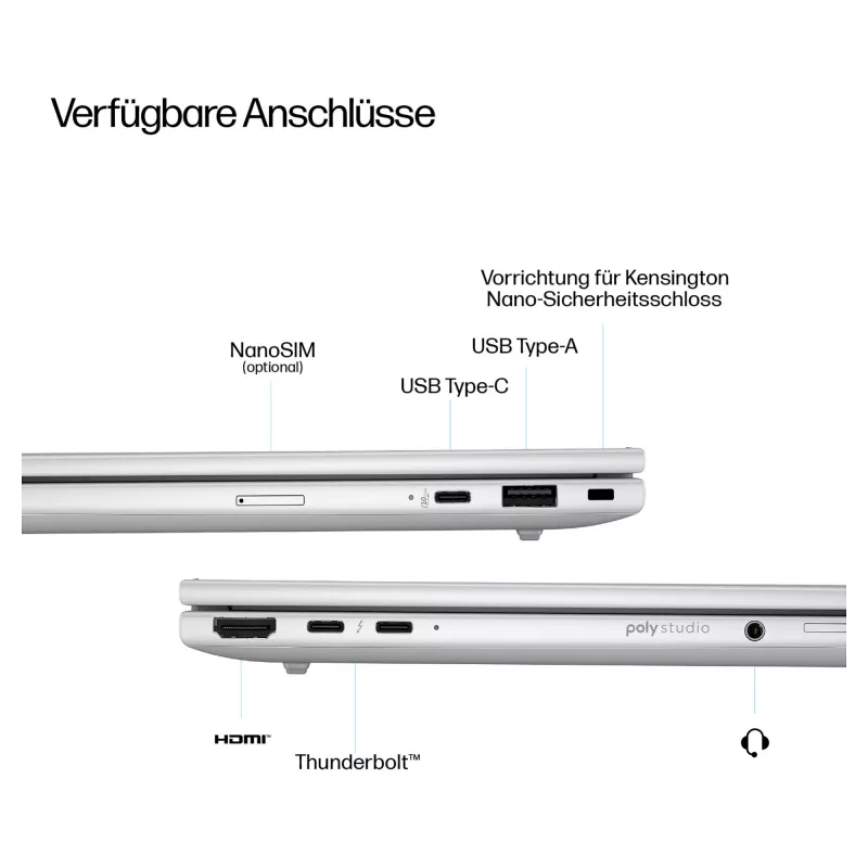 HP EliteBook 8 G1i CU5 226V/16GB/512SSD/W11 Pro 3 Jahre Garantie (DE) - Tastaturlayout möglicherweise Deutsch