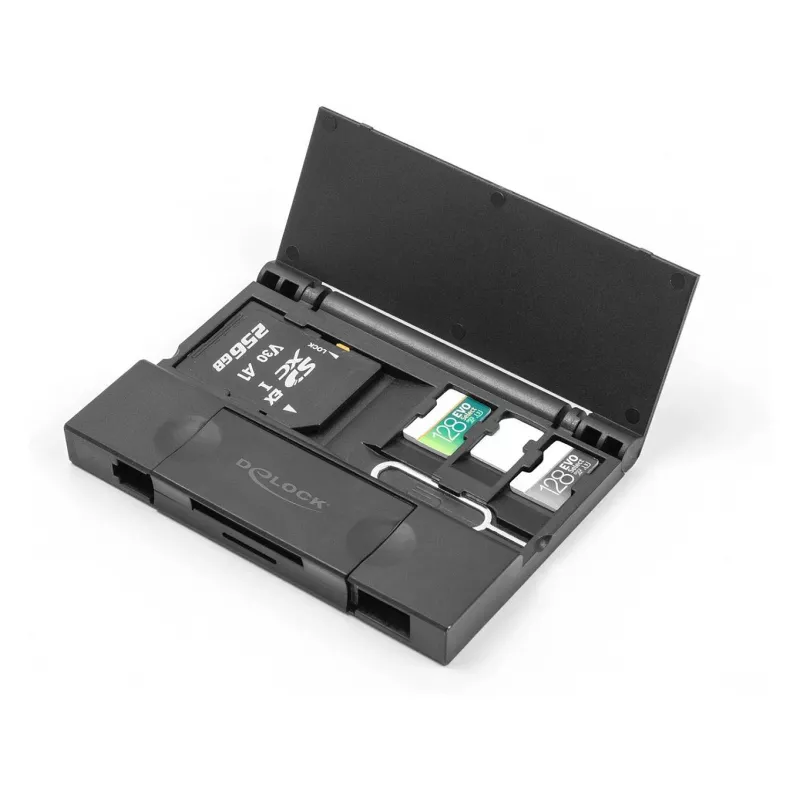 Kartenleser DeLOCK 91014 USB 3.2 Gen 1 Typ-A/Typ-C Schwarz MicroSD SD