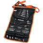 Mechaniker-Set mit Aufrolltasche 76-teilig schwarz orange