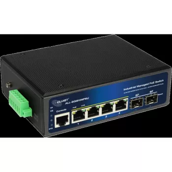 Managed Industrial PoE Switch ALLNET ALL-SGI8106PMJ 4 PoE + 2 Uplink Ports