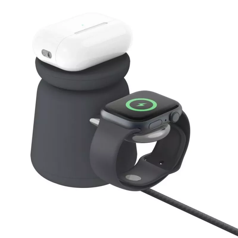 Kabelloses Ladegerät Belkin WIZ027VFH36 2‑in‑1 magnetisch Qi2 15W für iPhone und Apple Watch