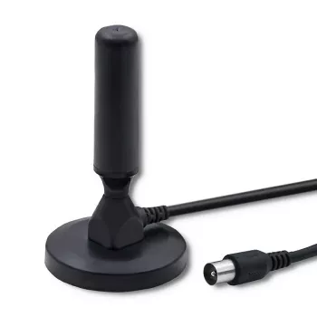 Innen-TV-Antenne QOLTEC 57016 DVB-T2 – kompaktes Design für digitalen terrestrischen Empfang
