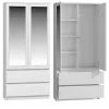 Topeshop SS-90 BIEL LUSTRO bedroom wardrobe/closet 5 shelves 2 Tür(s) weiß