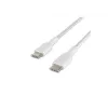 Kabel geflochten USB-C auf USB-C 1m Weiß
