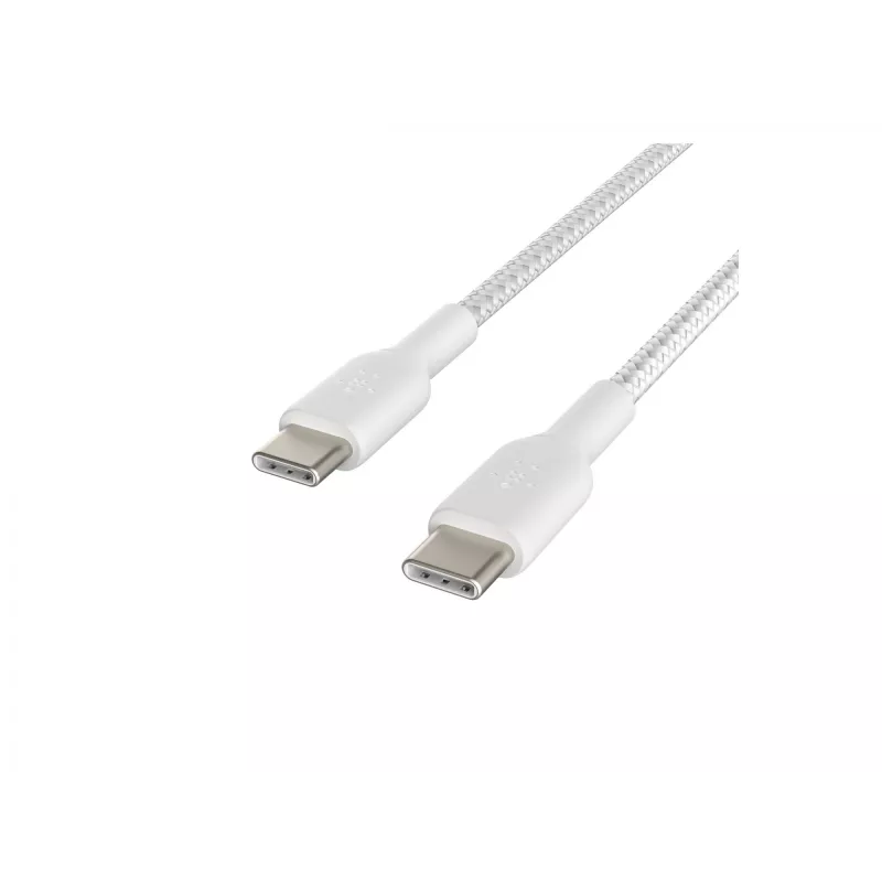 Kabel geflochten USB-C auf USB-C 1m Weiß