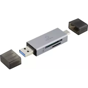 Renkforce RF-PCR-400 Externer USB 3.0 Kartenleser, Space Grau (RF-6179482)