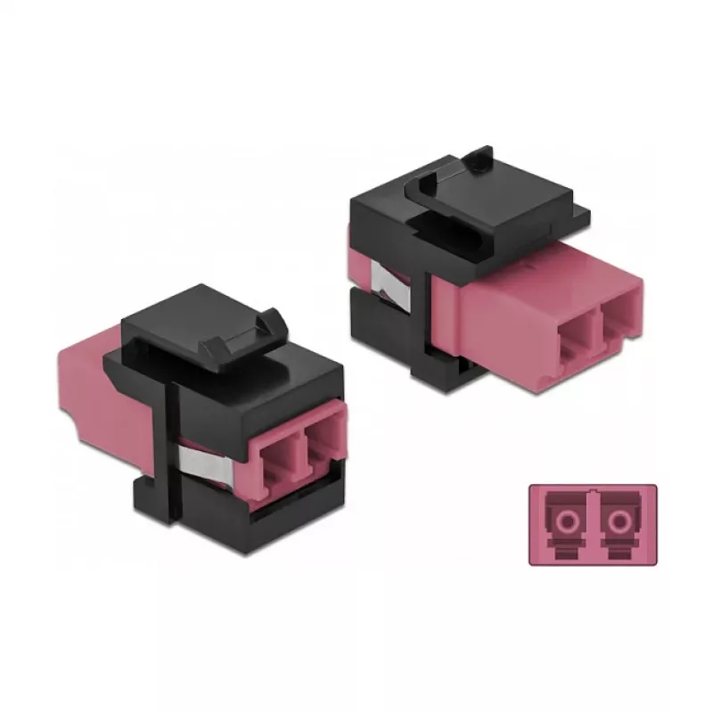 Keystone-Modul LC Duplex Buchse auf LC Duplex Buchse DeLOCK