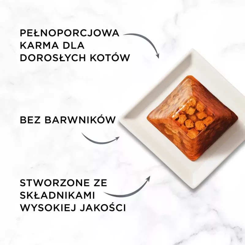 Nassfutter für Katzen Purina Nestlé Gourmet Revelations Chunks in Jelly mit Huhn 2 x 57 g, ausgewachsene Katzen, Protein 9%, Feuchtigkeit 83%